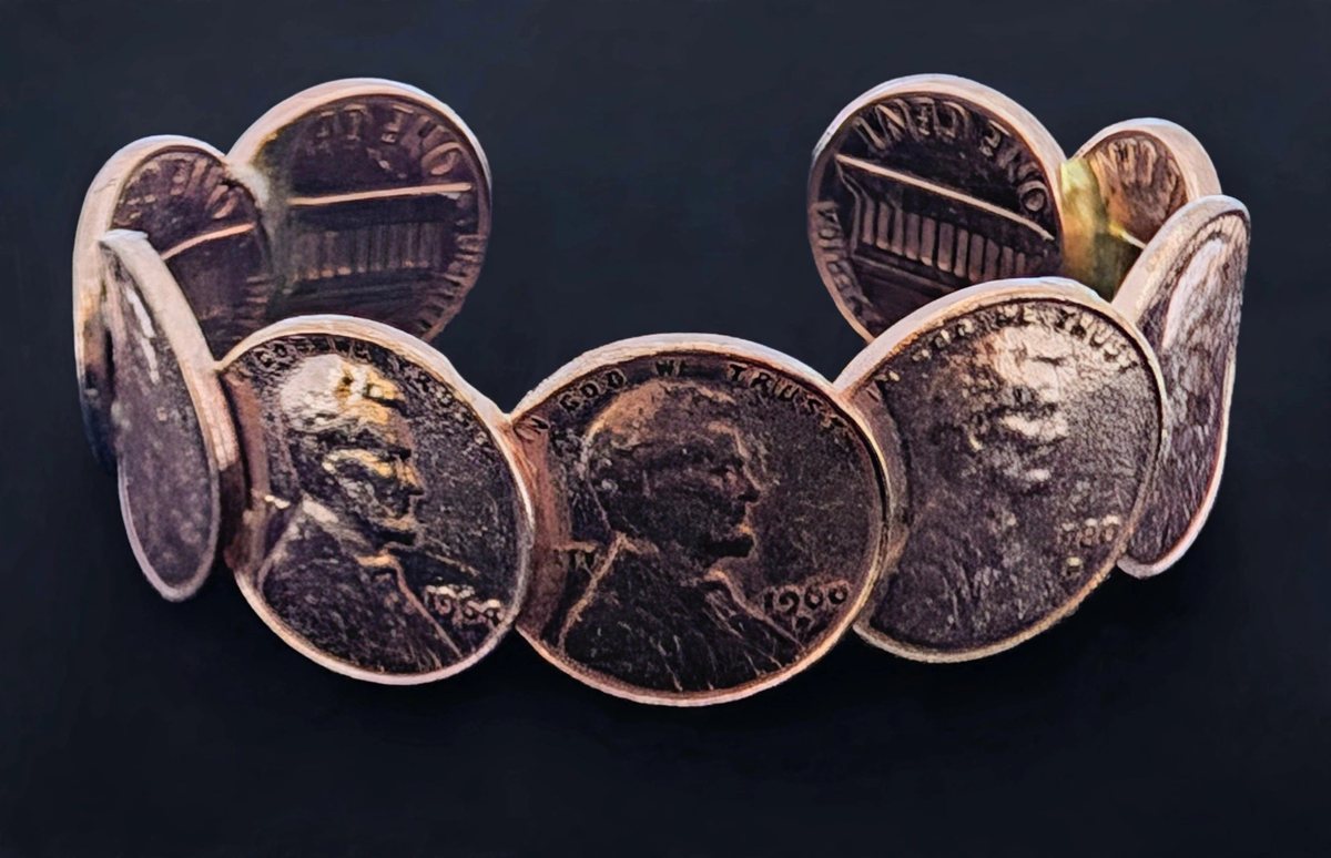 Regular finish penny bracelet