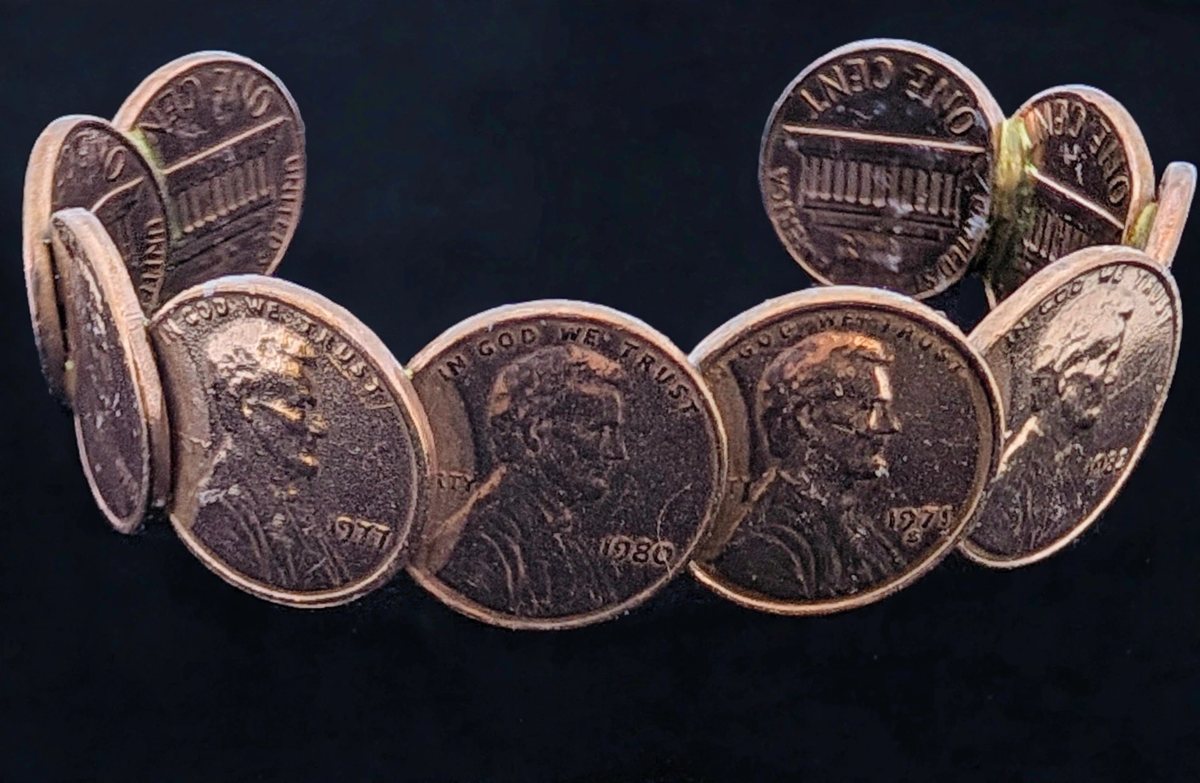Copper penny bracelet